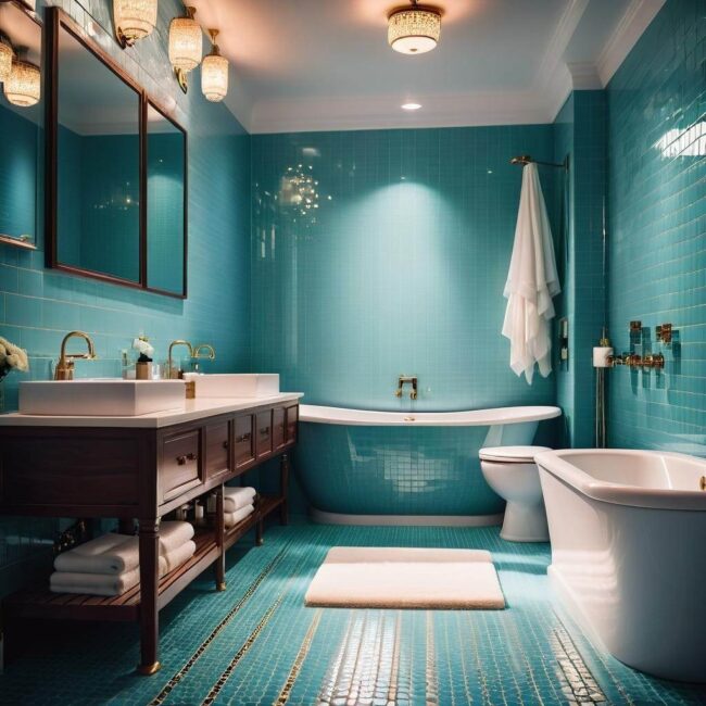 Kafelki na pół łazienki