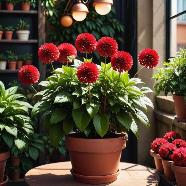 Kwiaty doniczkowe o czerwonych owocach