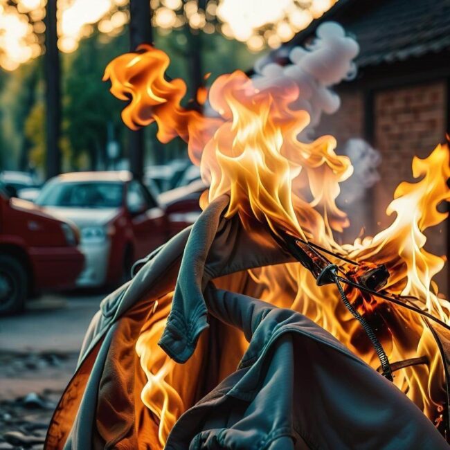 Szybkie reakcje w przypadku ubrania w ogniu